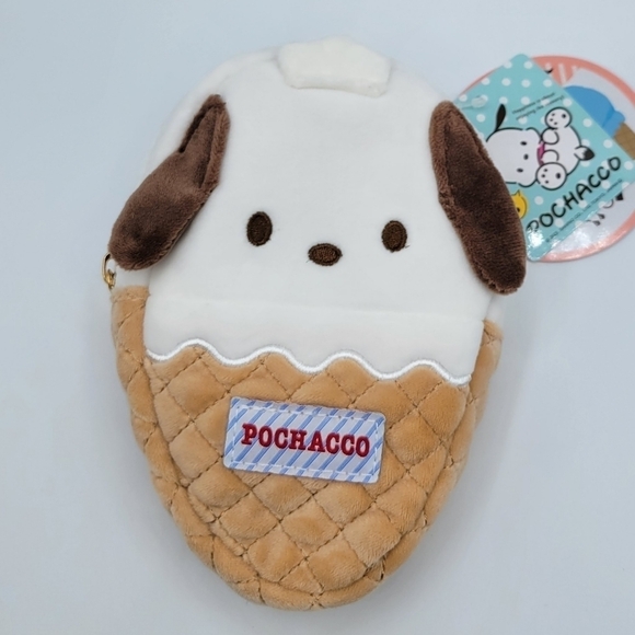 Sanrio Pochacco Ice Cream Shaped Pouch Bag Charm - Picture 1 of 7